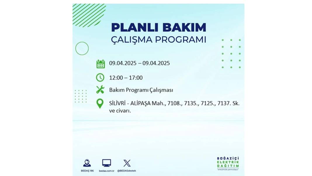 9 Nisan elektrik kesintisi: BEDAŞ elektrik kesintisi yaşayacak ilçeleri sıraladı. Elektrikler ne zaman gelecek? 9