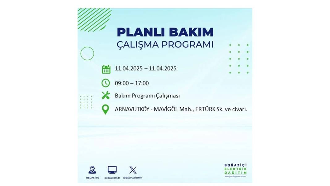 11 Nisan Cuma İstanbul elektrik kesintisi: BEDAŞ elektrik kesintisi yaşayacak ilçeleri sıraladı. Elektrikler ne zaman gelecek? 62