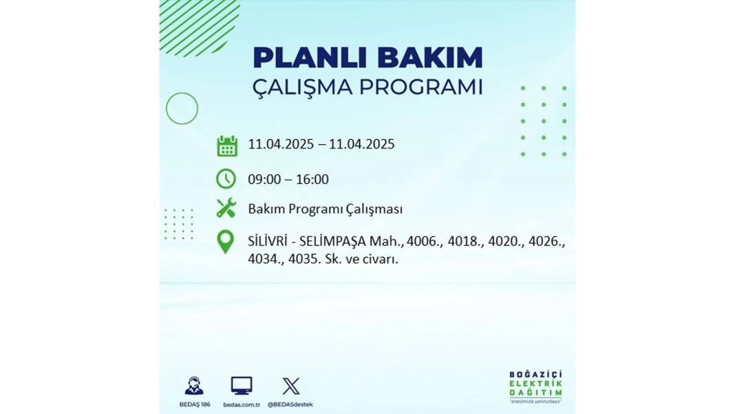 11 Nisan Cuma İstanbul elektrik kesintisi: BEDAŞ elektrik kesintisi yaşayacak ilçeleri sıraladı. Elektrikler ne zaman gelecek? 9