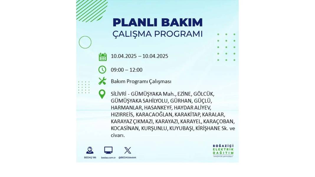 10 Nisan İstanbul elektrik kesintisi: BEDAŞ elektrik kesintisi yaşayacak ilçeleri sıraladı. Elektrikler ne zaman gelecek? 9
