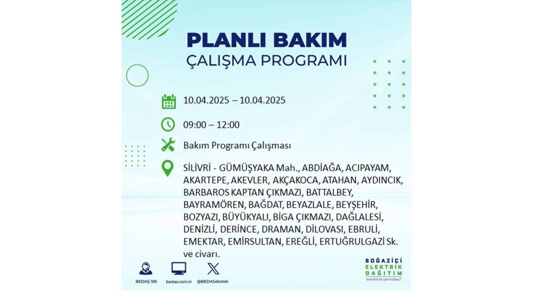 10 Nisan İstanbul elektrik kesintisi: BEDAŞ elektrik kesintisi yaşayacak ilçeleri sıraladı. Elektrikler ne zaman gelecek? 8
