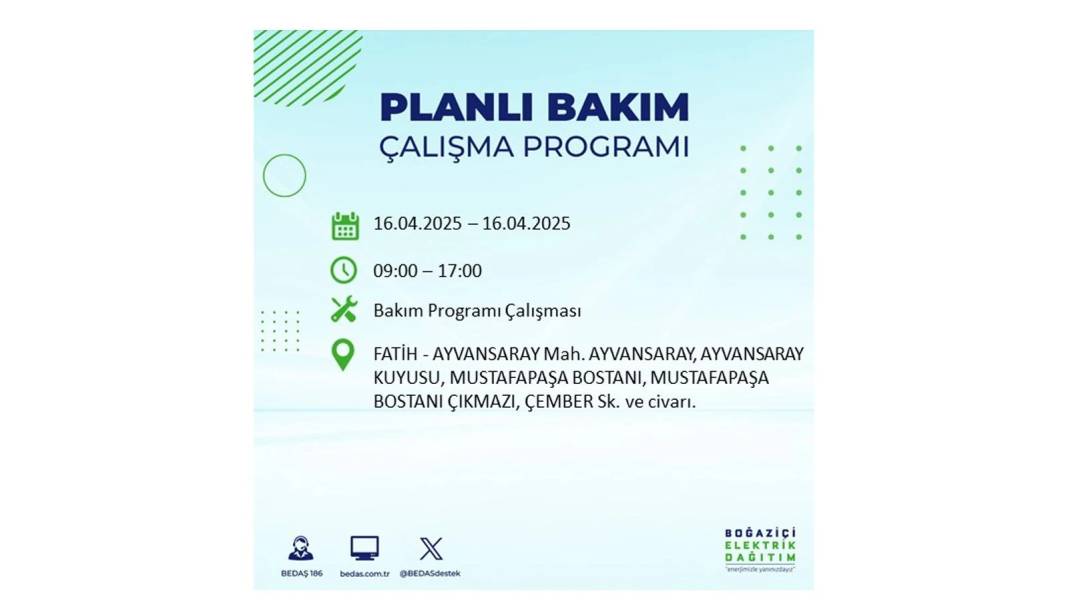 O ilçeler karanlığa gömülecek: 16 Nisan Çarşamba İstanbul elektrik kesintisi. BEDAŞ o ilçeleri uyardı! 41