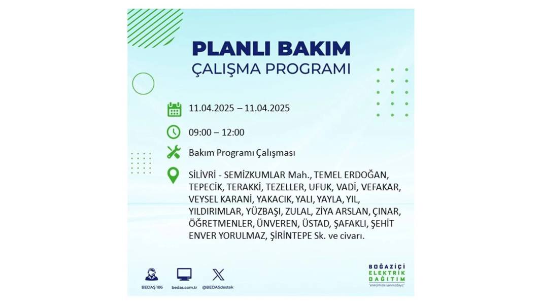 11 Nisan Cuma İstanbul elektrik kesintisi: BEDAŞ elektrik kesintisi yaşayacak ilçeleri sıraladı. Elektrikler ne zaman gelecek? 2
