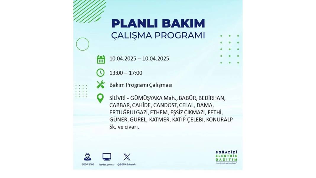 10 Nisan İstanbul elektrik kesintisi: BEDAŞ elektrik kesintisi yaşayacak ilçeleri sıraladı. Elektrikler ne zaman gelecek? 5