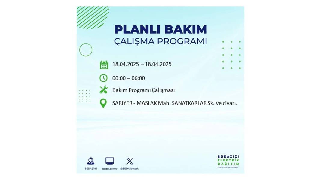 Karanlığa hapsolacaklar: 18 Nisan Cuma İstanbul elektrik kesintisi. BEDAŞ elektrik kesintisi yaşayacak ilçeleri sıraladı! 27