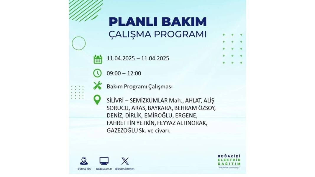 11 Nisan Cuma İstanbul elektrik kesintisi: BEDAŞ elektrik kesintisi yaşayacak ilçeleri sıraladı. Elektrikler ne zaman gelecek? 1