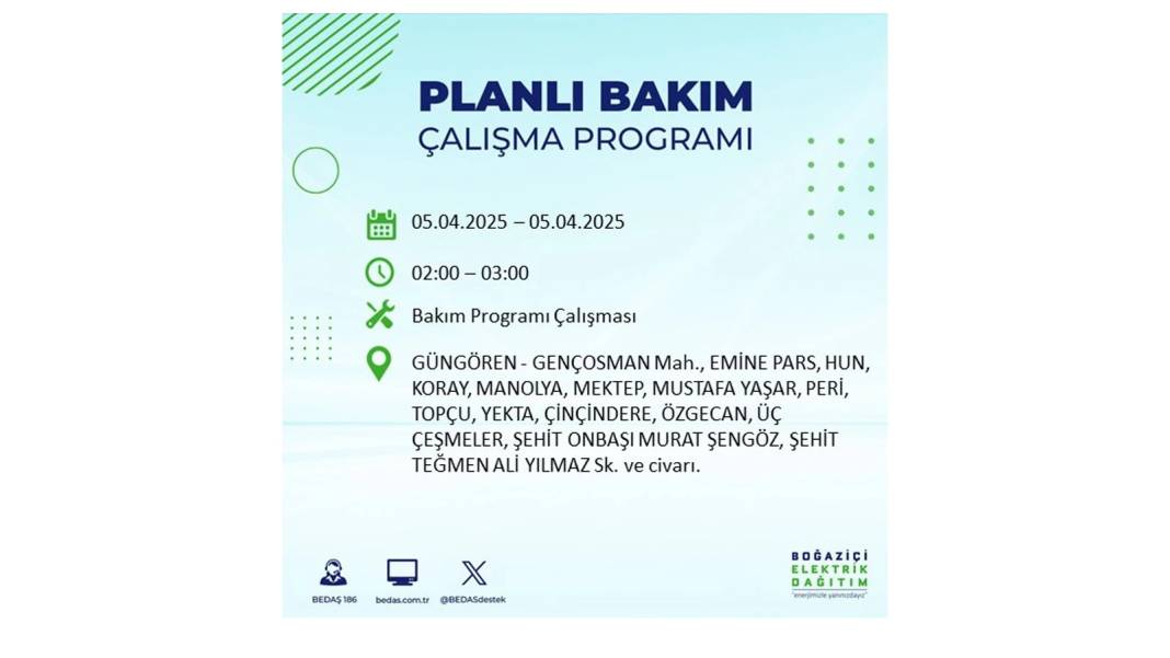 5 Nisan Cumartesi İstanbul elektrik kesintisi: BEDAŞ elektrik kesintisi yaşayacak ilçeleri sıraladı 9