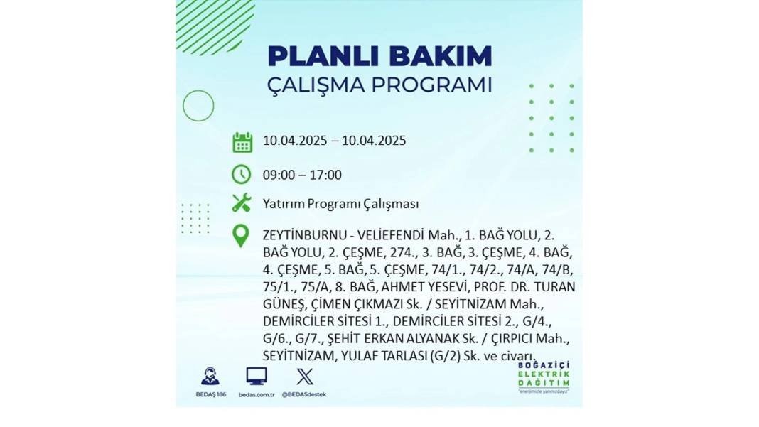 10 Nisan İstanbul elektrik kesintisi: BEDAŞ elektrik kesintisi yaşayacak ilçeleri sıraladı. Elektrikler ne zaman gelecek? 2
