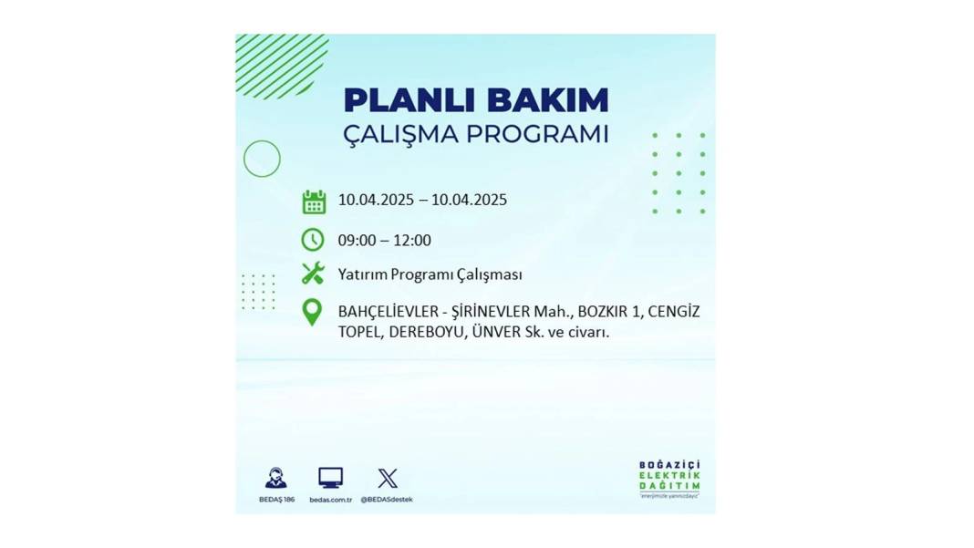 10 Nisan İstanbul elektrik kesintisi: BEDAŞ elektrik kesintisi yaşayacak ilçeleri sıraladı. Elektrikler ne zaman gelecek? 64