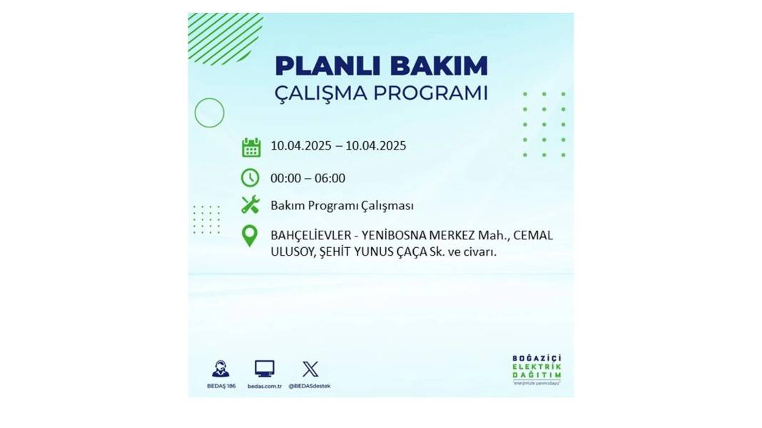 10 Nisan İstanbul elektrik kesintisi: BEDAŞ elektrik kesintisi yaşayacak ilçeleri sıraladı. Elektrikler ne zaman gelecek? 65