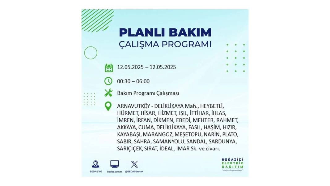 12 Mayıs İstanbul elektrik kesintisi: BEDAŞ elektrik kesintisi yaşayacak ilçeleri sıraladı. Elektrikler ne zaman gelecek? 60
