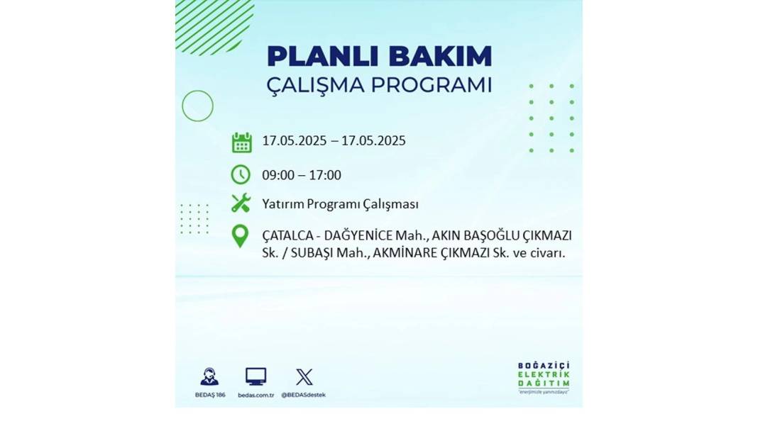 O İLÇELER KARANLIĞA BÜRÜNECEK: 17 Mayıs Cumartesi İstanbul elektrik kesintisi. BEDAŞ o ilçeleri uyardı! 9