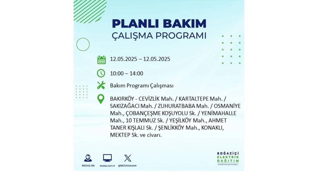 12 Mayıs İstanbul elektrik kesintisi: BEDAŞ elektrik kesintisi yaşayacak ilçeleri sıraladı. Elektrikler ne zaman gelecek? 50