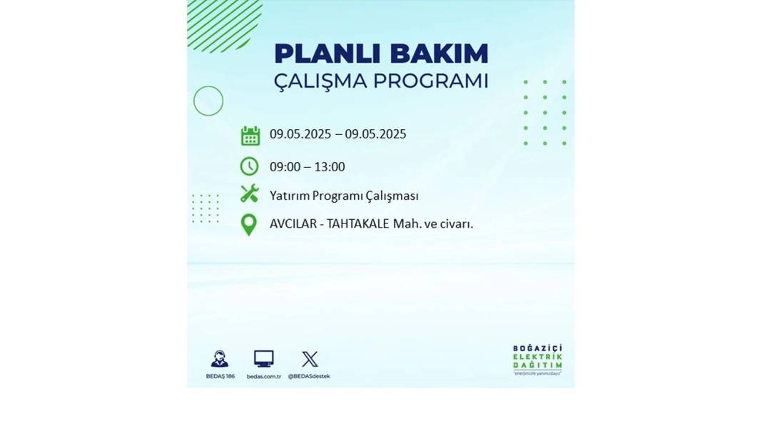 O İLÇELER KARANLIĞA GÖMÜLECEK: 9 Mayıs Cuma elektrik kesintisi yaşayacak ilçeler belli oldu. BEDAŞ'tan uyarı geldi! 87