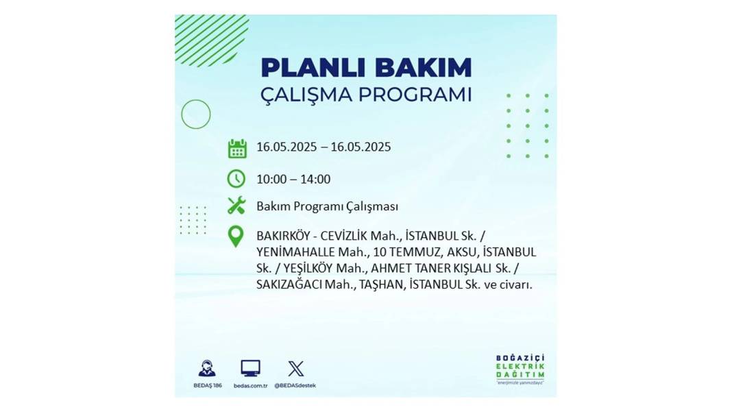 KARANLIĞA HAPSOLACAKLAR: 16 Mayıs Cuma İstanbul elektrik kesintisi. BEDAŞ elektrik kesintisi yaşayacak ilçeleri sıraladı! 74