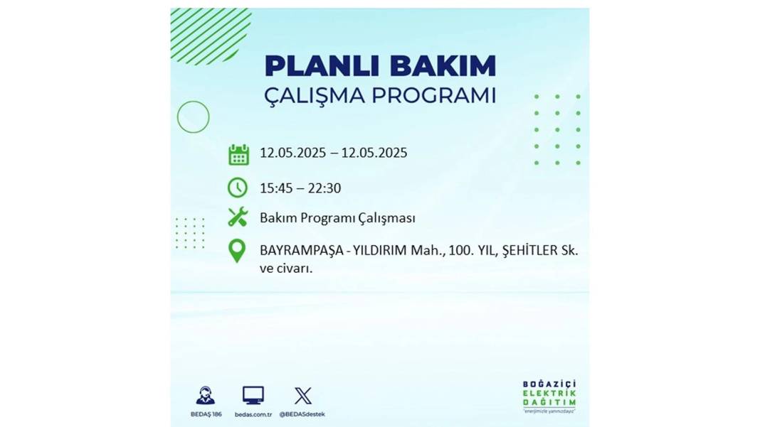 12 Mayıs İstanbul elektrik kesintisi: BEDAŞ elektrik kesintisi yaşayacak ilçeleri sıraladı. Elektrikler ne zaman gelecek? 53