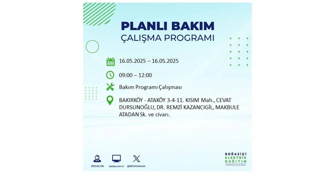 KARANLIĞA HAPSOLACAKLAR: 16 Mayıs Cuma İstanbul elektrik kesintisi. BEDAŞ elektrik kesintisi yaşayacak ilçeleri sıraladı! 78