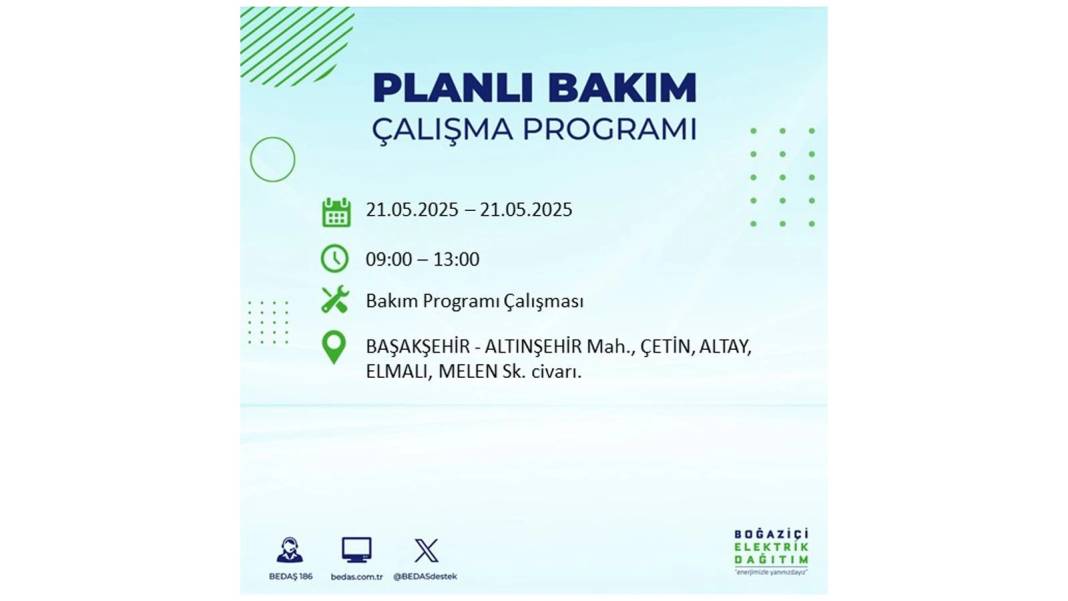 KARANLIĞA GÖMÜLECEKLER: 21 Mayıs Çarşamba İstanbul elektrik kesintisi. BEDAŞ elektrik kesintisi yaşayacakları sıraladı! 53