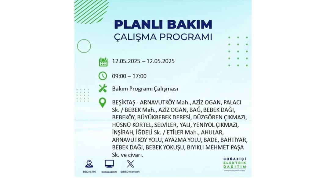 12 Mayıs İstanbul elektrik kesintisi: BEDAŞ elektrik kesintisi yaşayacak ilçeleri sıraladı. Elektrikler ne zaman gelecek? 46
