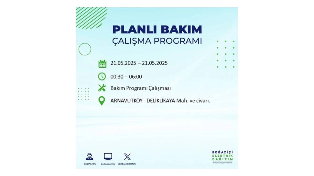 KARANLIĞA GÖMÜLECEKLER: 21 Mayıs Çarşamba İstanbul elektrik kesintisi. BEDAŞ elektrik kesintisi yaşayacakları sıraladı! 63