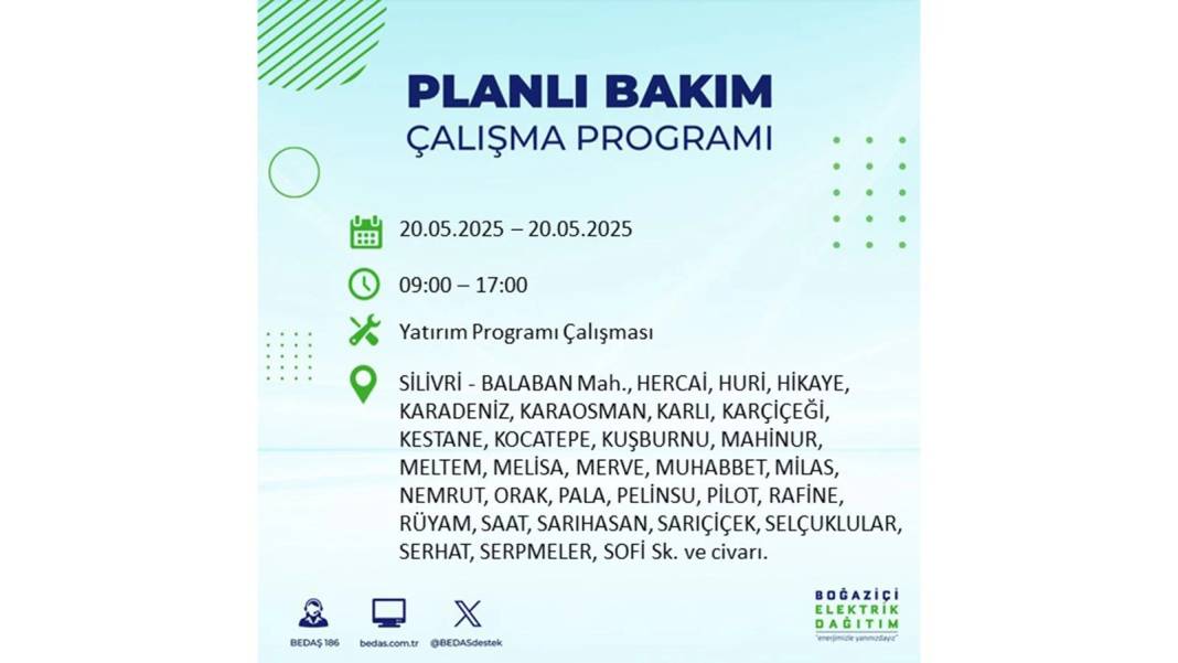 BÜYÜK KESİNTİ YAŞANACAK: 20 Mayıs İstanbul elektrik kesintisi. BEDAŞ elektrik kesintisi yaşayacak ilçeleri teker teker duyurdu! 76
