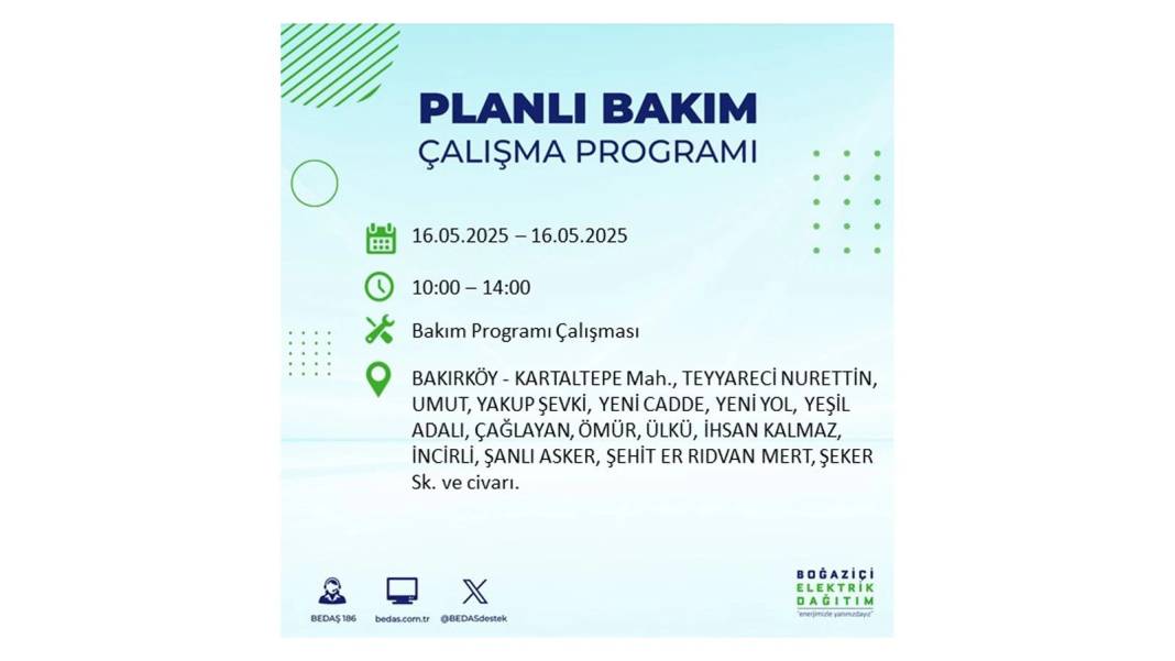 KARANLIĞA HAPSOLACAKLAR: 16 Mayıs Cuma İstanbul elektrik kesintisi. BEDAŞ elektrik kesintisi yaşayacak ilçeleri sıraladı! 67