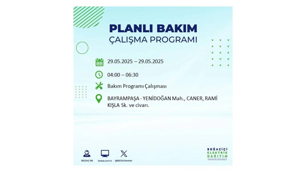 BÜYÜK ELEKTRİK KESİNTİSİ YAŞANACAK: BEDAŞ 29 Mayıs elektrik kesintisi yaşayacak ilçeleri sıraladı! 49