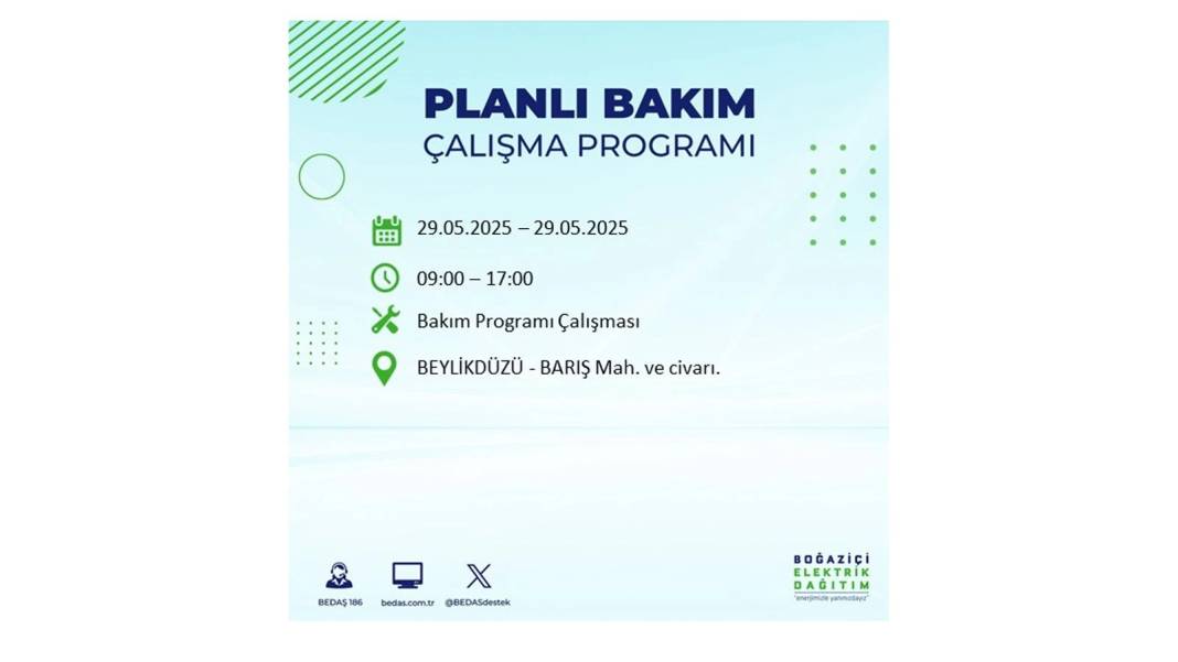 BÜYÜK ELEKTRİK KESİNTİSİ YAŞANACAK: BEDAŞ 29 Mayıs elektrik kesintisi yaşayacak ilçeleri sıraladı! 47