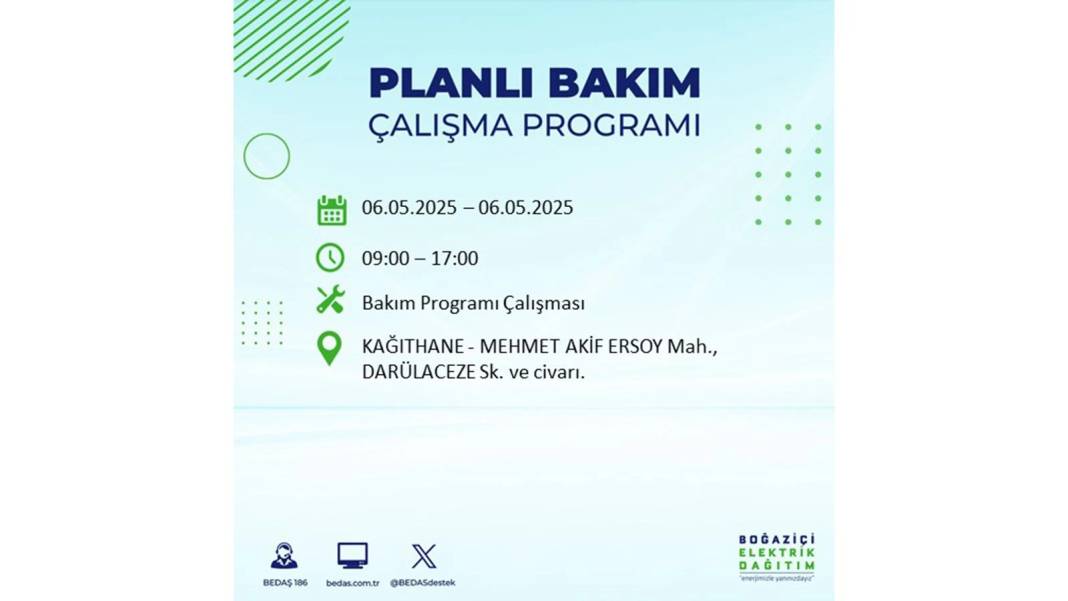 KARANLIĞA GÖMÜLECEKLER: 6 Mayıs Salı İstanbul elektrik kesintisi. BEDAŞ o ilçeleri teker teker uyardı 102