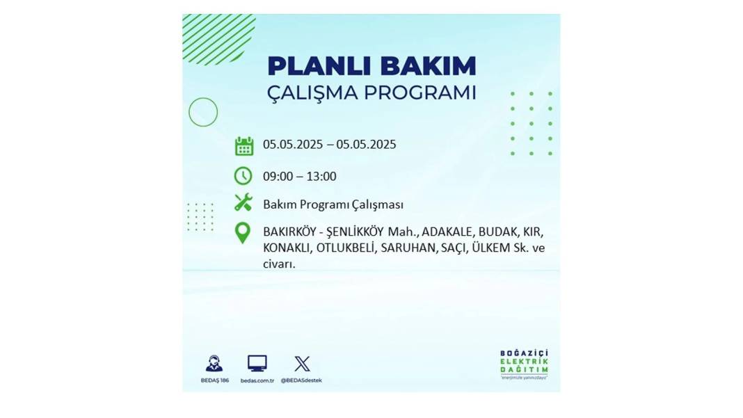 BÜYÜK ELEKTRİK KESİNTİSİ YAŞANACAK: BEDAŞ 5 Mayıs Pazartesi elektrik kesintisi yaşayacak ilçeleri sıraladı! 83