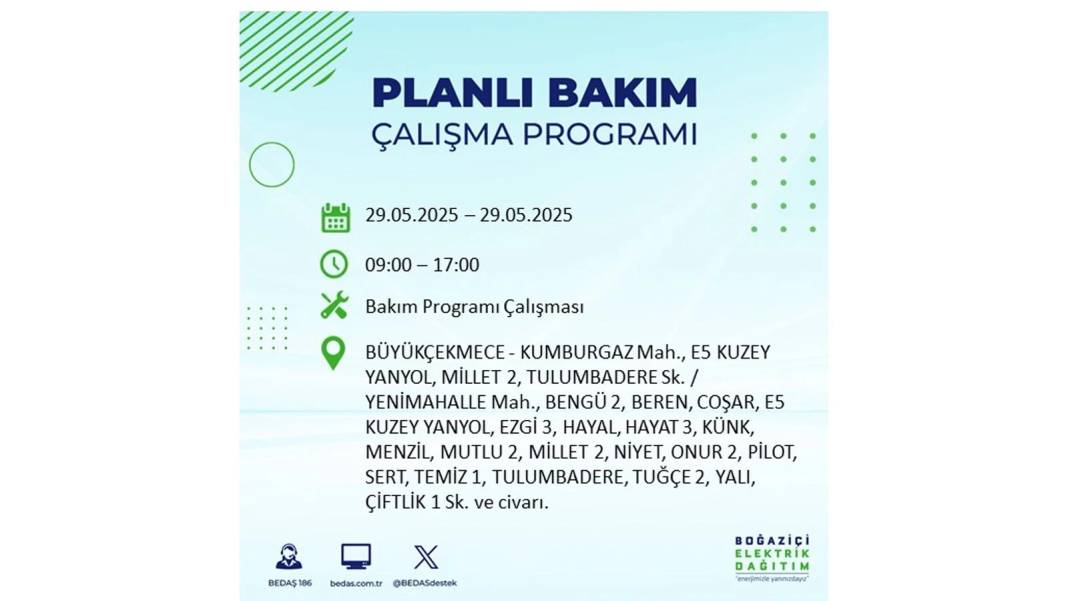 BÜYÜK ELEKTRİK KESİNTİSİ YAŞANACAK: BEDAŞ 29 Mayıs elektrik kesintisi yaşayacak ilçeleri sıraladı! 41