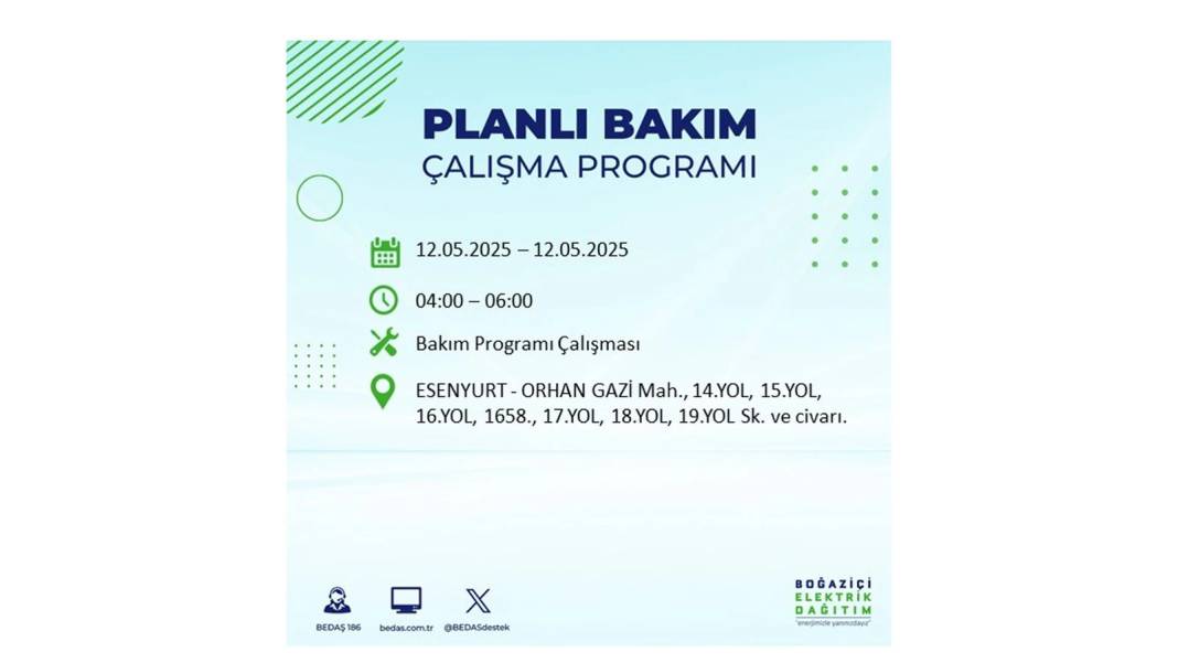 12 Mayıs İstanbul elektrik kesintisi: BEDAŞ elektrik kesintisi yaşayacak ilçeleri sıraladı. Elektrikler ne zaman gelecek? 31