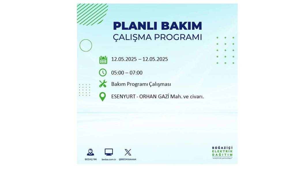 12 Mayıs İstanbul elektrik kesintisi: BEDAŞ elektrik kesintisi yaşayacak ilçeleri sıraladı. Elektrikler ne zaman gelecek? 33
