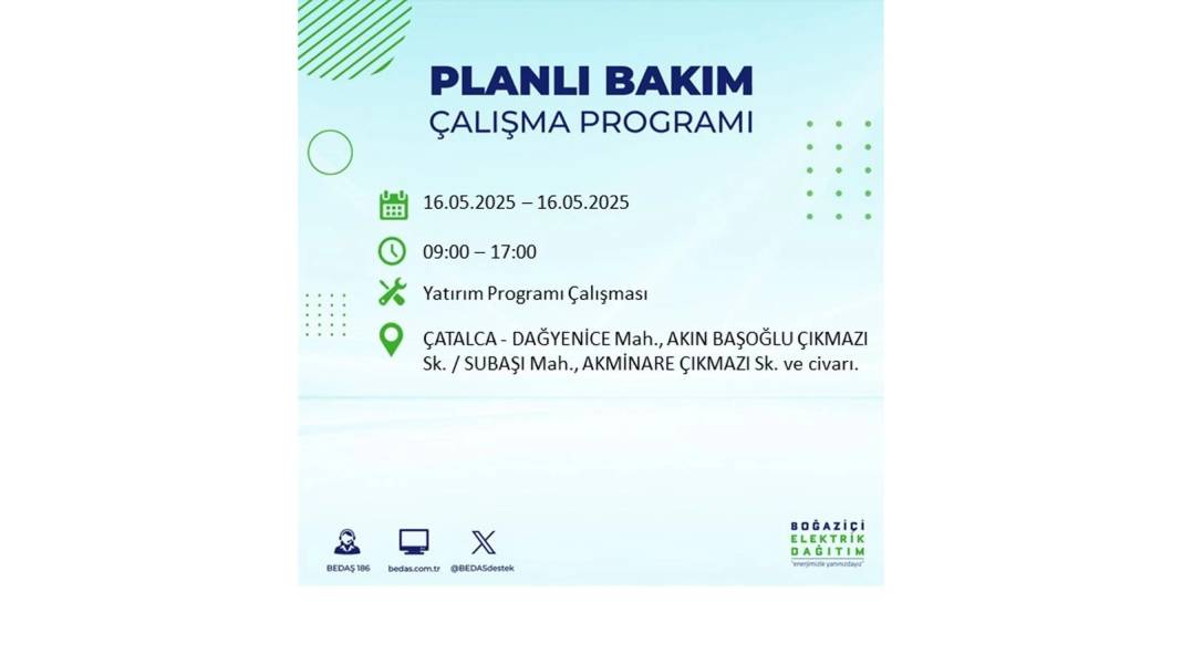 KARANLIĞA HAPSOLACAKLAR: 16 Mayıs Cuma İstanbul elektrik kesintisi. BEDAŞ elektrik kesintisi yaşayacak ilçeleri sıraladı! 58