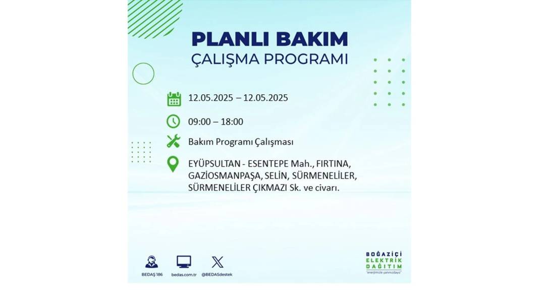 12 Mayıs İstanbul elektrik kesintisi: BEDAŞ elektrik kesintisi yaşayacak ilçeleri sıraladı. Elektrikler ne zaman gelecek? 25