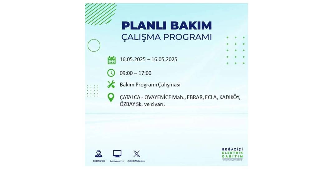 KARANLIĞA HAPSOLACAKLAR: 16 Mayıs Cuma İstanbul elektrik kesintisi. BEDAŞ elektrik kesintisi yaşayacak ilçeleri sıraladı! 57