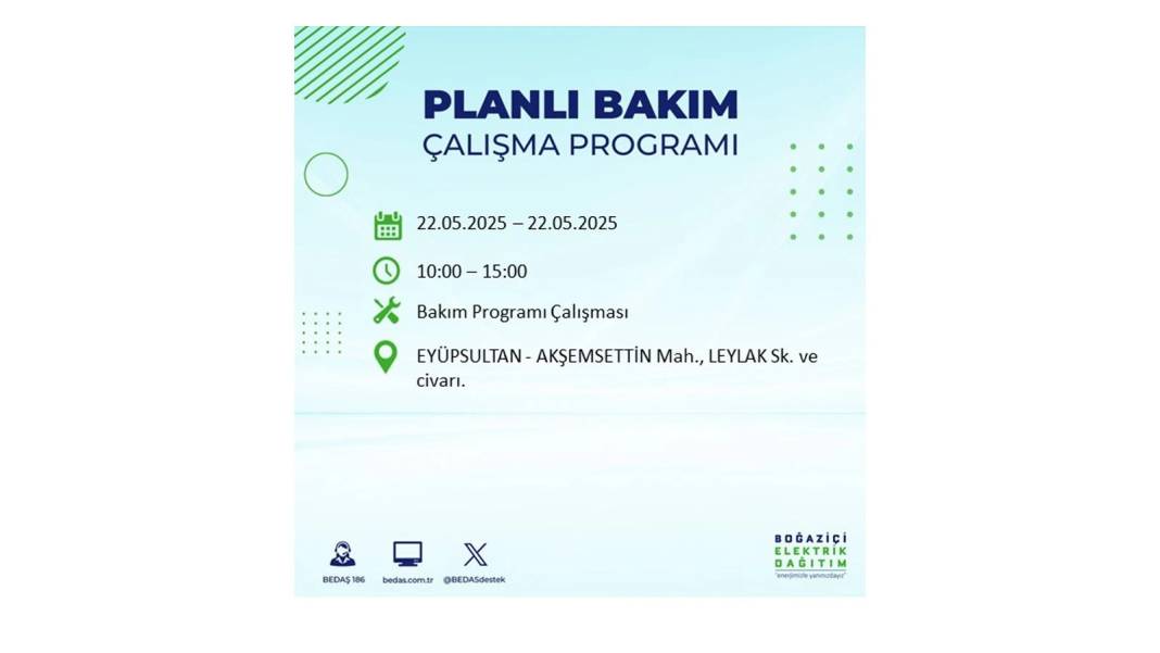 BÜYÜK KESİNTİ YAŞANACAK: 22 Mayıs Perşembe İstanbul elektrik kesintisi. BEDAŞ elektrik kesintisi yaşayacak ilçeleri sıraladı 34