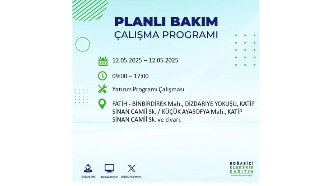 12 Mayıs İstanbul elektrik kesintisi: BEDAŞ elektrik kesintisi yaşayacak ilçeleri sıraladı. Elektrikler ne zaman gelecek? 27