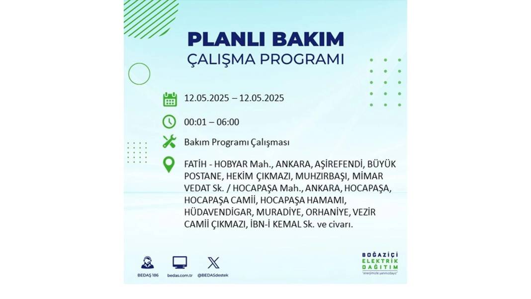 12 Mayıs İstanbul elektrik kesintisi: BEDAŞ elektrik kesintisi yaşayacak ilçeleri sıraladı. Elektrikler ne zaman gelecek? 26