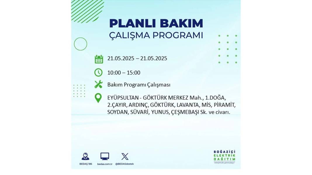 KARANLIĞA GÖMÜLECEKLER: 21 Mayıs Çarşamba İstanbul elektrik kesintisi. BEDAŞ elektrik kesintisi yaşayacakları sıraladı! 24