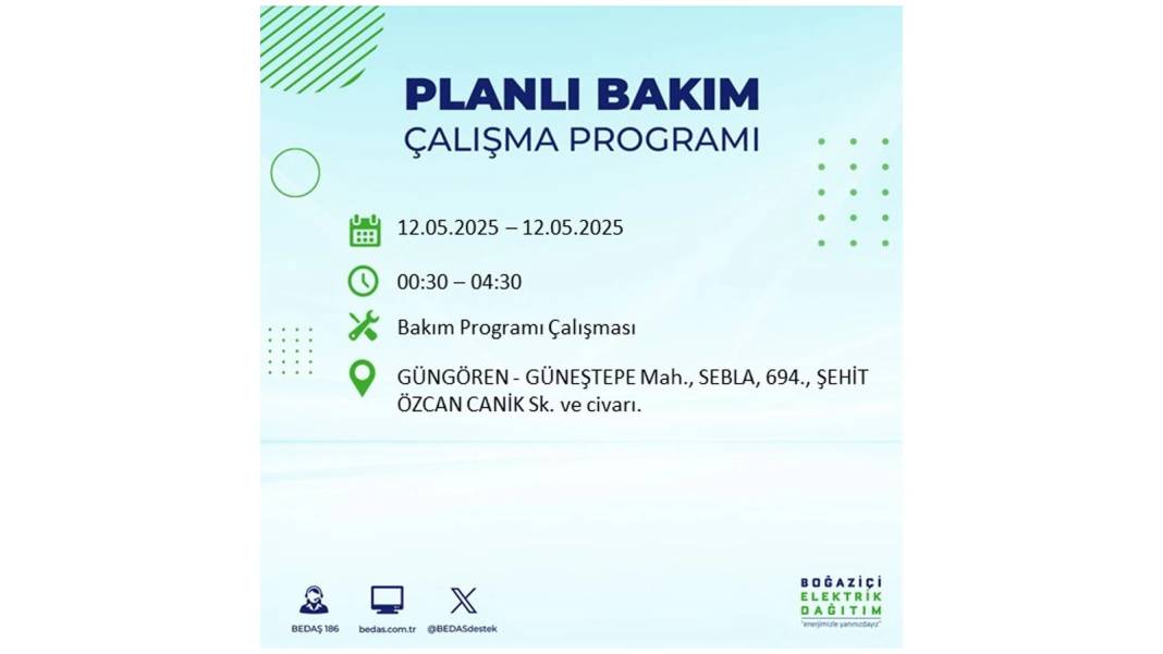 12 Mayıs İstanbul elektrik kesintisi: BEDAŞ elektrik kesintisi yaşayacak ilçeleri sıraladı. Elektrikler ne zaman gelecek? 23