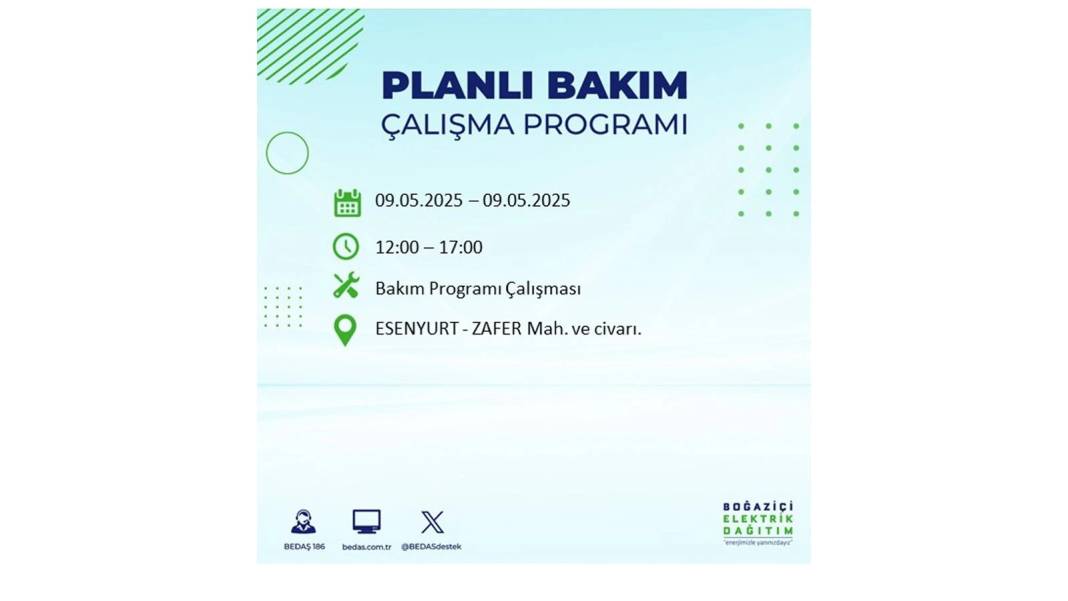 O İLÇELER KARANLIĞA GÖMÜLECEK: 9 Mayıs Cuma elektrik kesintisi yaşayacak ilçeler belli oldu. BEDAŞ'tan uyarı geldi! 54