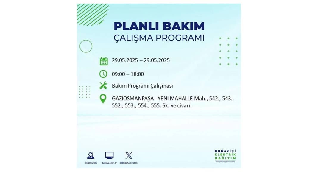 BÜYÜK ELEKTRİK KESİNTİSİ YAŞANACAK: BEDAŞ 29 Mayıs elektrik kesintisi yaşayacak ilçeleri sıraladı! 24
