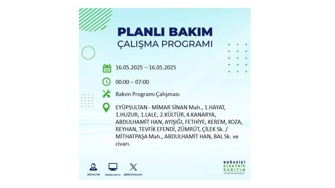 KARANLIĞA HAPSOLACAKLAR: 16 Mayıs Cuma İstanbul elektrik kesintisi. BEDAŞ elektrik kesintisi yaşayacak ilçeleri sıraladı! 40
