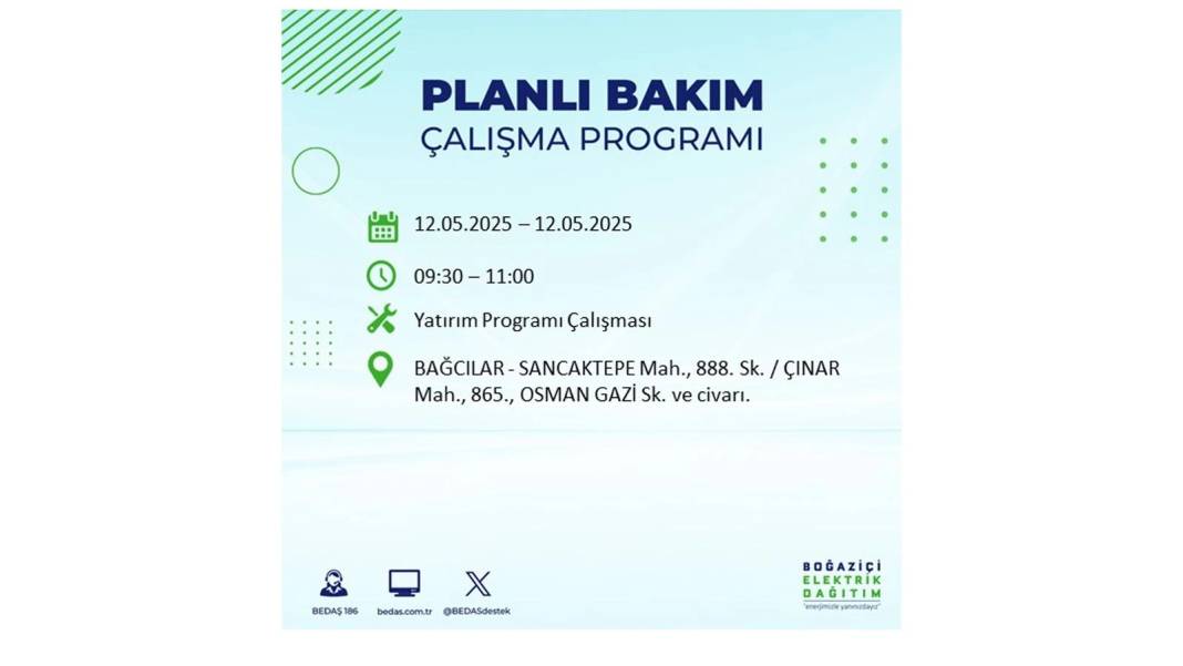 12 Mayıs İstanbul elektrik kesintisi: BEDAŞ elektrik kesintisi yaşayacak ilçeleri sıraladı. Elektrikler ne zaman gelecek? 62