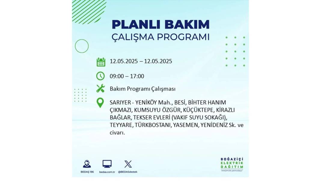 12 Mayıs İstanbul elektrik kesintisi: BEDAŞ elektrik kesintisi yaşayacak ilçeleri sıraladı. Elektrikler ne zaman gelecek? 14