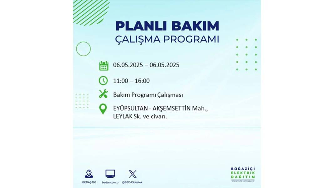 KARANLIĞA GÖMÜLECEKLER: 6 Mayıs Salı İstanbul elektrik kesintisi. BEDAŞ o ilçeleri teker teker uyardı 77