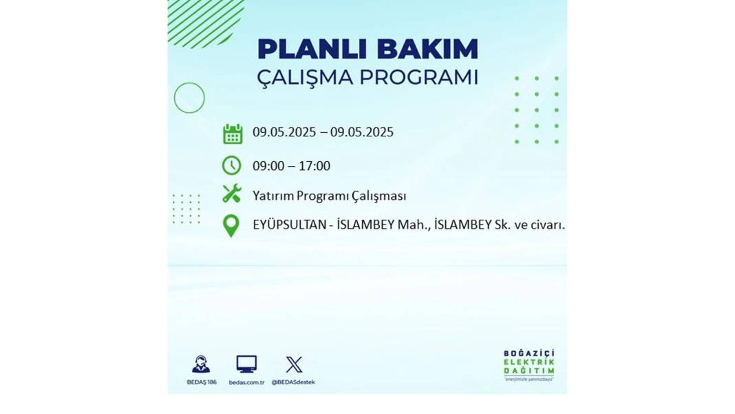 O İLÇELER KARANLIĞA GÖMÜLECEK: 9 Mayıs Cuma elektrik kesintisi yaşayacak ilçeler belli oldu. BEDAŞ'tan uyarı geldi! 48