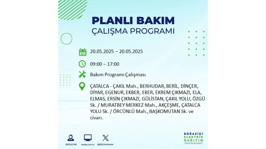 BÜYÜK KESİNTİ YAŞANACAK: 20 Mayıs İstanbul elektrik kesintisi. BEDAŞ elektrik kesintisi yaşayacak ilçeleri teker teker duyurdu! 45