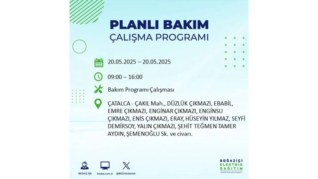 BÜYÜK KESİNTİ YAŞANACAK: 20 Mayıs İstanbul elektrik kesintisi. BEDAŞ elektrik kesintisi yaşayacak ilçeleri teker teker duyurdu! 44